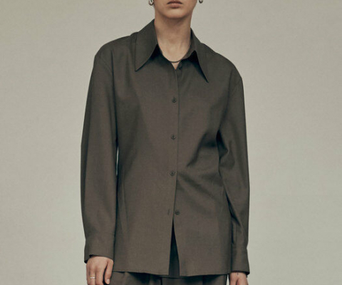 로우클래식 COWL NECK BUTTON SHIRT (M-한피스)++278,000-->>90퍼 할인가 27,800